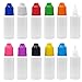 Produktbild XIAONAN 10 Pack x 20ml LDPE Plastikware Leere Squeezable Dropper Flaschen mit Spitzen Abdeckung Bottles + Trichter von ShellyMall (Flaschen + Mischfarbe Abdeckung + Spitzen)