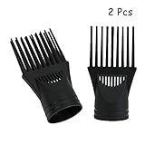 CCbeauty 2Pcs Hair Dryer Comb Attachment Professional Hair Dryer Comb Nozzle Black