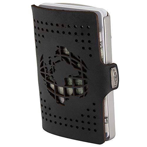 I-CLIP Heritage Steel Blasted Globe Noir S pour remplacer votre gros portefeuille encombrant