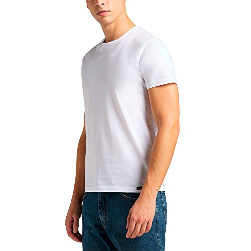 Lee - T Shirt Herren - Slim Fit - Twin Pack Crew - Weiß – Ansicht 5