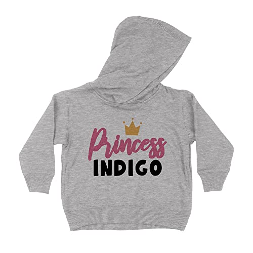 Princess Indigo Kids Hoodie Sweatshirt Toddler 4T Heather Grey
