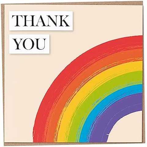 Thank You Card in Painted Rainbow Style Cover