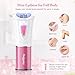 Mini Epilator, Facial Hair Remover for Women, Full Body Smooth Glide Epilator, Portable Electric Lady Shaver for Face, Armpits, Arms, Bikini, and Legs, with 9-Tweezers with LED for Precision
