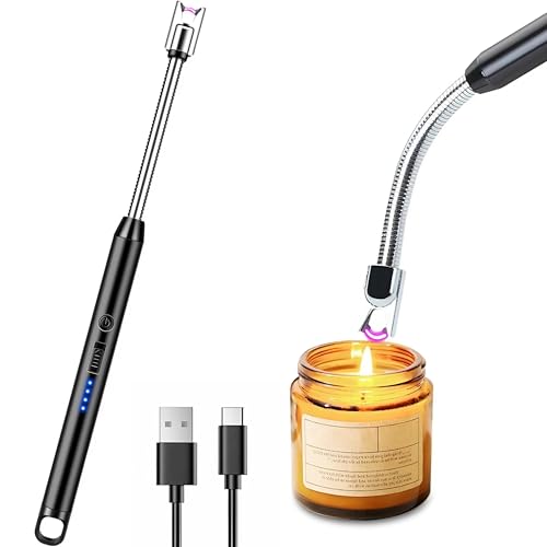 PEAKTRAND - Encendedores eléctricos de arco recargables, USB de largo alcance para velas perfumadas, parrilla de barbacoa y camping, diseño resistente al viento, vela de cocina, estufa de gas,