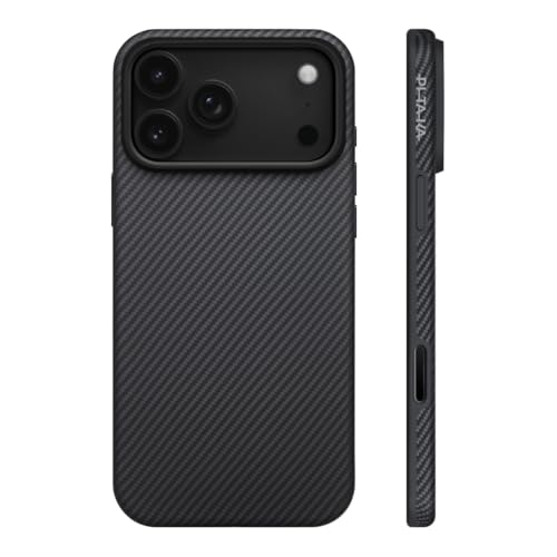 【プレミアム全面保護】 PITAKA iPhone 17 Pro Max用ケース 軍用グレード保護 耐衝撃 フルカバー MagSafe対応 耐久性 衝撃吸収 カメラボタン保護 ビジネス おしゃれ アラミド繊維製 UltraGuardケース /17 ProMax用黒/グレー