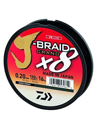 Daiwa J-Braid X8 Grand 0,16 mm : Fini les casses au lancer et les perruques