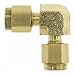 Brennan Industries N2500-06-06-B Brass 90 Degree Elbow Double-Ferrule Tube Fitting, 3/8" Tube x 3/8" Tube
