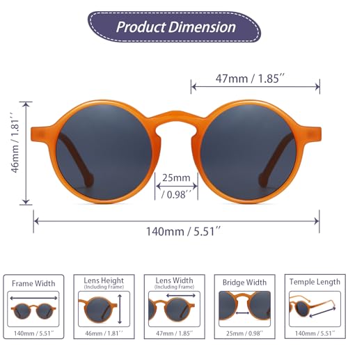 Xpectrum Lightweight Unisex Small Round Sunglasses Hippie Circular Plastic Retro Lennon Boho Glasses3