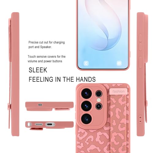 Image of Compatible with Samsung Galaxy S26 Ultra Case with Strap Wrist Pink