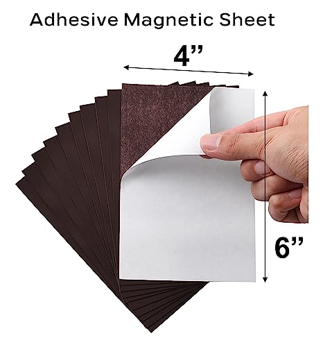Image of TOWNBUS Pack of 5 | 4 inchx6 inch | 0.5mm Self Adhesive Magnetic Sheet | Just Peel Paste and Place to Make Your Craft, Photos a Magnet | DIY Crafts | Kids-Friendly