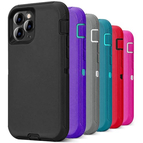 Coque iPhone 14 Pro Max antichoc 3 en 1 en PC et TPU Noir Vert