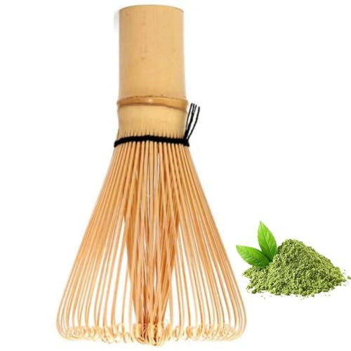 ZHAOYCSH Batidor de Matcha de Bambú Natural,Tradicional Japonés - Accesorio para Ceremonia del Té para Batir Té Matcha en Polvo y Té Verde - Kit de Utensilios de Bambú para Preparar Matcha Auténtico