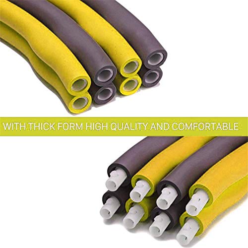Hoola Hoops for Adults - Weighted Hoola Hoops for Exercise - Hoola Hoop for Kids, 2lb Weighted Hoola Hoop, 8 Detachable Sections - Professional Hoola Hoops (Yellow)