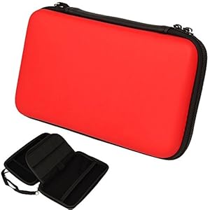 Techgear 2DS XL Hartschalen-Tasche Rot