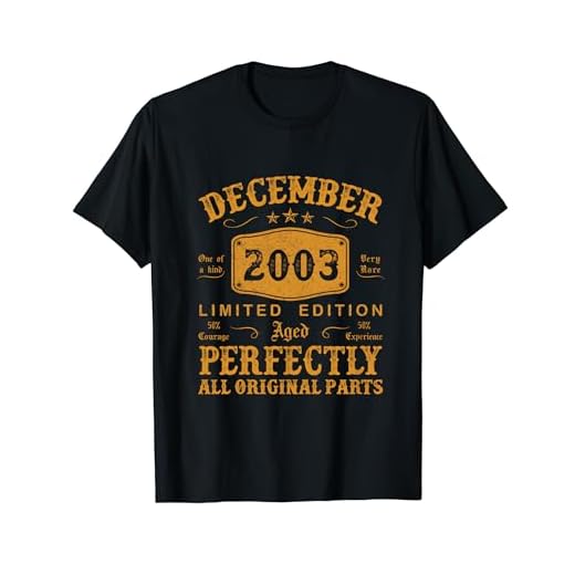Regalo 21 Años Cumpleaños Hombre Vintage Diciembre 2003 Camiseta