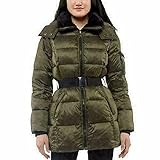 Two by Vince Camuto Ladies' Hooded Belted Parka (Green, XL)