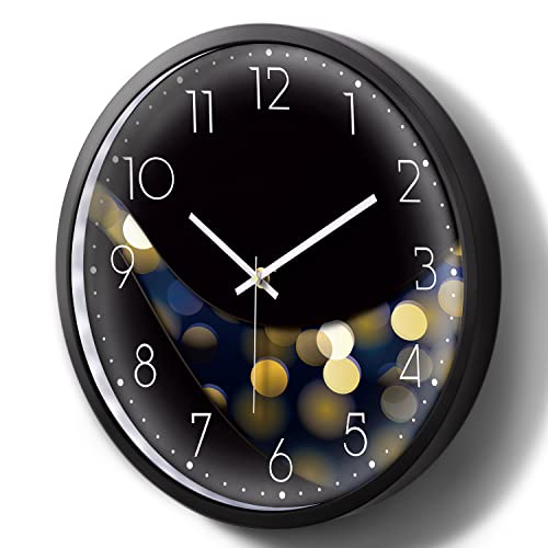 Glow In The Dark Wall Clock Silent Night Light Up Digital Luminescent Clock Battery Operated Glowworm Firefly Glowing Function Clocks With Non-Ticking Decorative For Bedroom Kitchen Garage 12Inch #TOP30