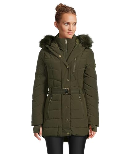 Amazon.com: Michael Kors Womens Chevron w/Belt A421509B74 Olive
