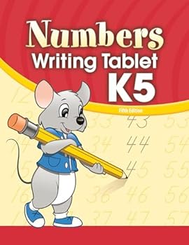 Paperback Numbers Writing Tablet K5 - Abeka 5 Year Old Kindergarten Penmanship Student Lined Writing Paper Book