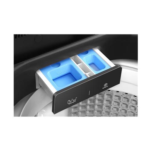 غسالة فوق أوتوماتيك بمحرك انفرتر بنظام الحركة المباشرة مع لوحة تحكم في الجزء الخلفي وباب سهل الإغلاق من هاير، لون فضي غامق، سعة 11 كجم - HWM110-B2178S