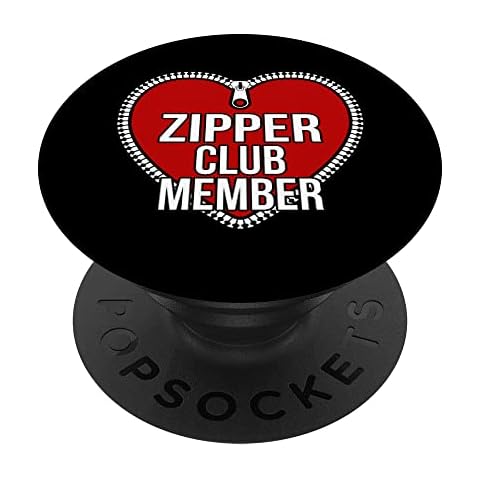 Open Heart Surgery Survivor Zipper Member PopSockets Swappable PopGrip Cover