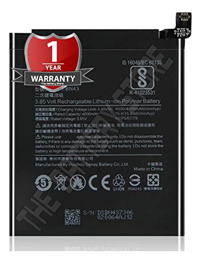 Image of THE BATTERY STORE Original BN43 Battery for Redmi Note 4 Battery with 1 Year Warranty and high Capacity Battery Backup. Carefully Check Your Phone Model and Purchase. (for BN43)