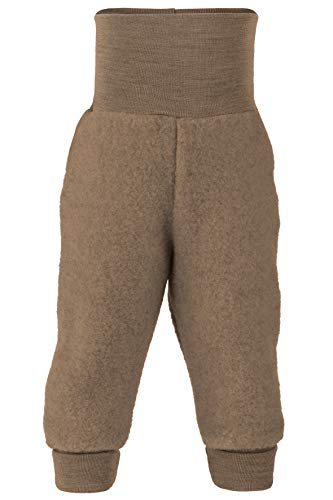 ENGEL 100% Merino Wool Baby longies Pants Organic Fleece Warm Trousers (Brown, 86/92)