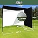 KHAMPA Golf Impact Parabolic Screen Enclosure DIY with Frame and Kit Indoor Simulator Projection Large Size Durable Fabric with Hook & Loop - Reinforced Black Border - [13'1.2''x9'10''x9'10'']