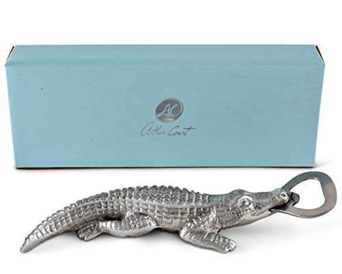 Arthur Court Bottle Opener With Aluminum Metal Alligator Gator Crocodile Handle 7 Inch Long #TOP1