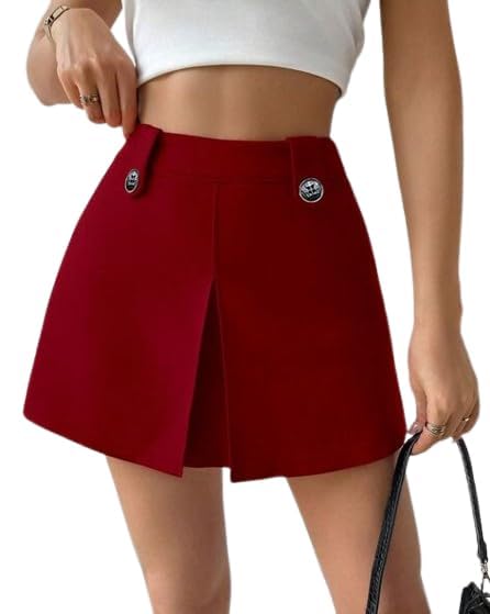 dossier’s Women's Mini Skirt, 2 Button Design-picture-15