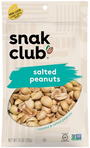 Snak Club Salted Peanuts, Roasted & Salted Peanut Snack, 7.5 oz, 6 Pack image 5