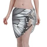 Tissu : fabriqué en mousseline de polyester semi-transparente douce, cette écharpe de plage grise et bleu sarcelle imprimé papillon offre un effet couvrant sexy et élégant. Il est très respirant, sèche rapidement et vous garde au frais sur la peau, assurant un port confortable même par temps chaud.