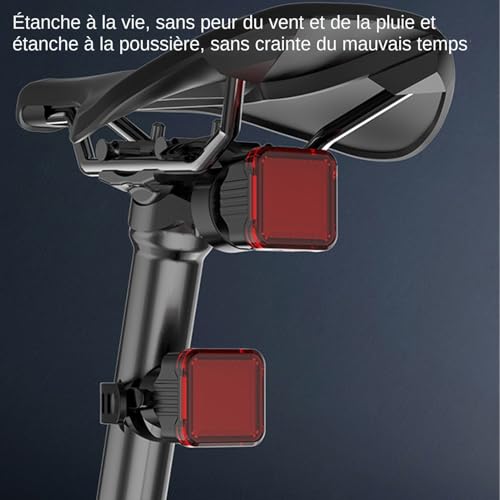 Feu arrière de vélo LED haute luminosité antichoc VTT