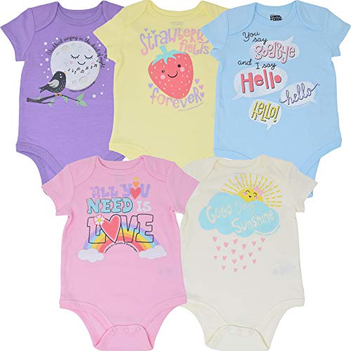 Lyrics by Lennon and McCartney Baby Girls 5 Pack Bodysuits 24 Months