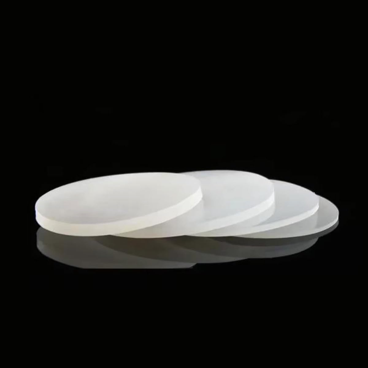 10pcs White Solid Round Silicone Seal Gaskets Pad, Diameter 12-100mm Thickness 4mm High Temperature Resistance Silicone Rubber Sheet(90mmx4mm)
