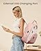 LOVEVOOK Backpack for Women,Laptop Backpack Women,Fits 15.6 Inch Laptop Bag,School Backpacks,Fashion Travel Work Anti-theft Bag,Waterproof Business Computer College Backpack Purse,Pink-Beige