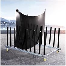 Auto Body Door Hood Fender Panel Holder Paint Stand, Black Adjustable Automotive Paint Stand with Universal Wheels, Painting Drying Rack for Hang Car Part