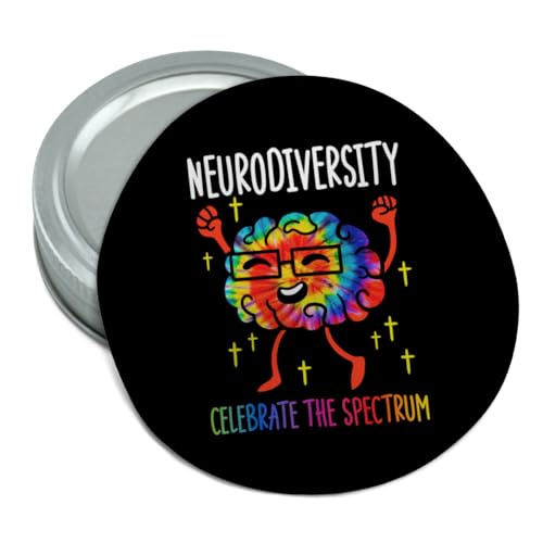 Graphics & More Neurodiversity Brain Celebration Round Rubber Non-Slip Jar Gripper Lid Opener