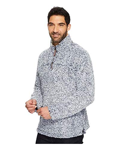 True Grit Mens Frosty Tipped 1/4 Zip Pullover Vintage Blue2