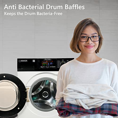 Equator Digital Compact 110V Vented/Ventless 18 Lbs Combo Washer Dryer 1400 Rpm (White/Black) #TOP5