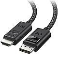 Cable Matters Uni-Directional 8K DisplayPort to HDMI 2.1 Cable - 6ft, with 4K 240Hz / 8K 60Hz, Display Port to HDMI 2.1 Cable, Supports RTX4080, RX7900, Not Work with PS5/Xbox, No VRR Support