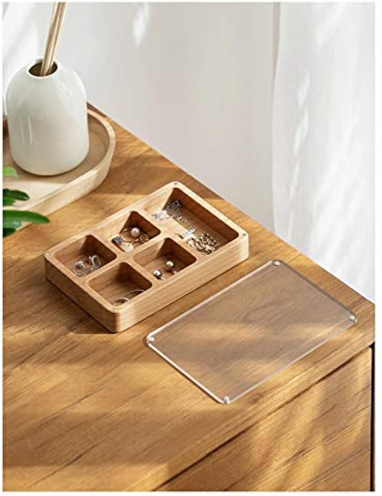 Amazon｜木製 ジュエリーボックス アクセサリートレイ マグネット