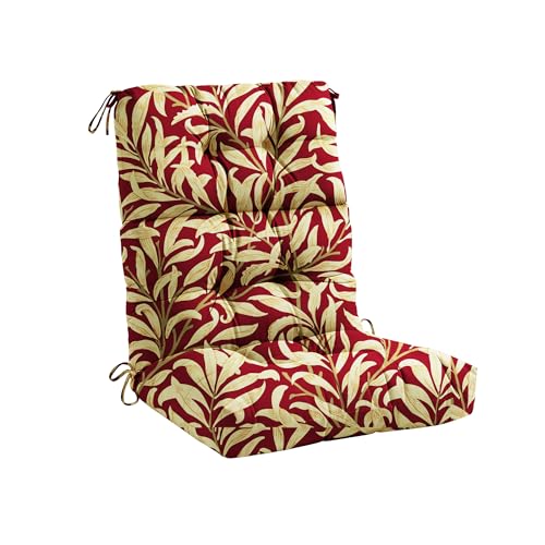 CAYIP Outdoor High Back Chair Cushions, 44 x 21 x 4 Tufted Adirondack Chair Cushions, Water Resistant Patterned Patio Furniture Cushions with Multiple Color for Garden Rocking Chair,Floral