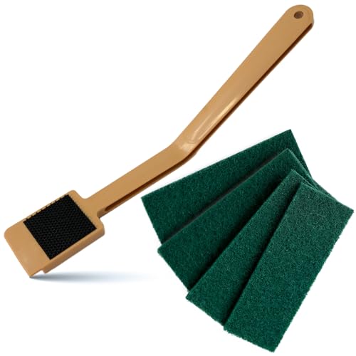 Kleen Handler EZ Scrub Slicer Cleaning Tool with 4 Replacement Pads, Heavy Duty Electric Blade & Deli Slicing Machine Cleaner,Safe Mandolin Scrubbing Kit