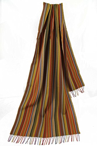 Sciarpa uomo a righe invernali e spina di pesce