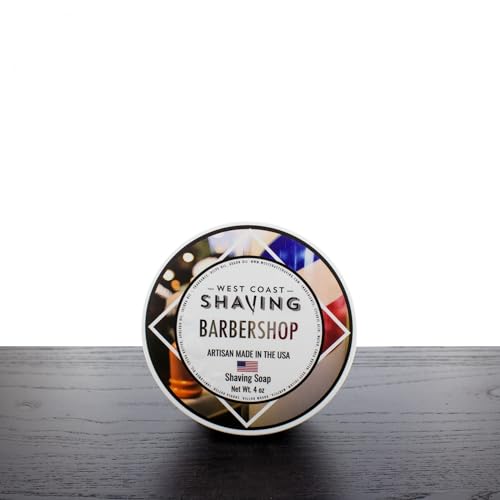 Barbershop Shaving Soap, Hydrating Tallow Based, Skin Nourishing Butters and Oils, 4oz.