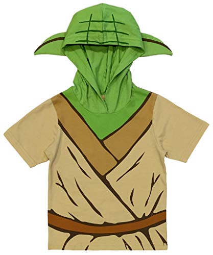 Star Wars Little Boys' Yoda Hooded Tee With Ears (7) Green #TOP10