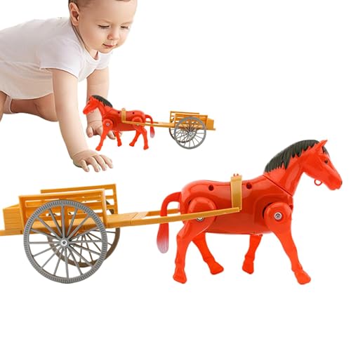 Jouets pour chevaux et charrettes, jouets pour charrettes tirées par des chevaux,Jouet de chariot à traction électrique pour chevaux | Chariot à jouets...