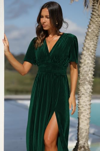 Image of Maxigerui Women's Velvet Maxi Dress Formal Dresses for Wedding Guest Dress