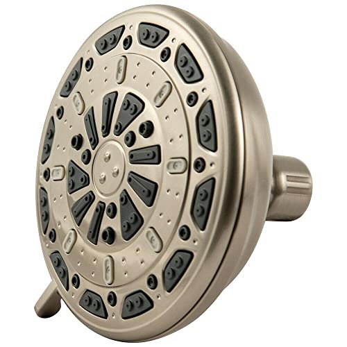 Cabezal de ducha Padro con brazo ajustable de metal de 10" y cabezales de ducha manuales 4